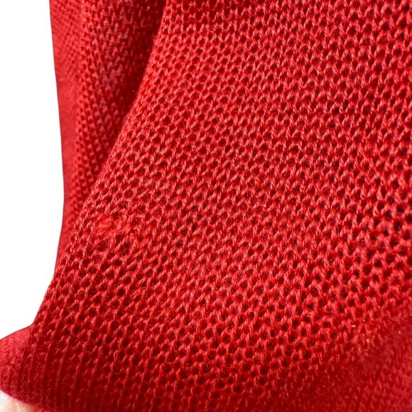 Lane Bryant Sweater Shawl Red Cape One Size Holiday Christmas Cardigan Top - Picture 11 of 12